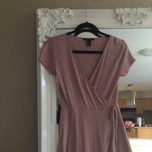 Forever 21 Pink Faux Warp Dress (M)